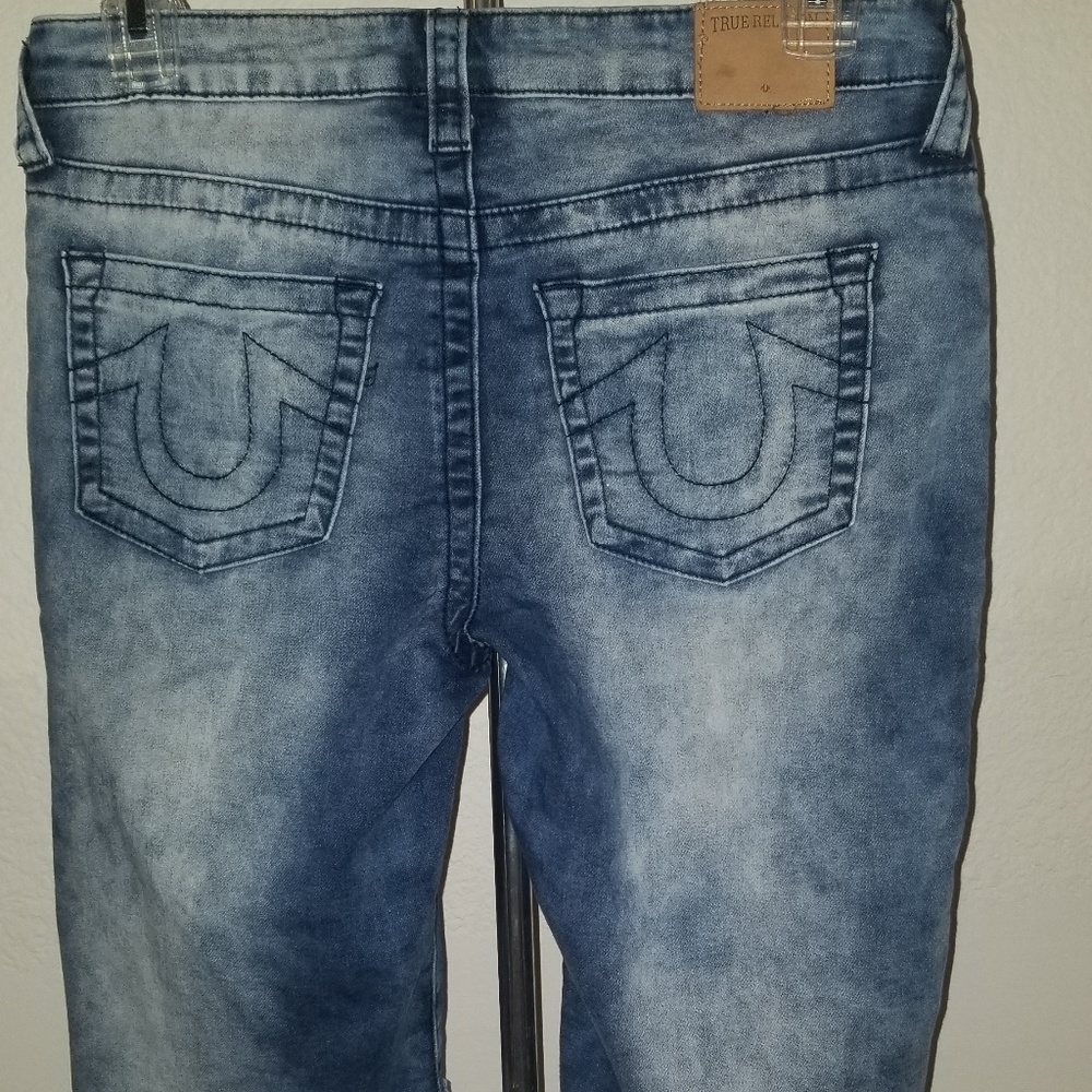 True Religion Boy's Cut-Off Geno Denim Shorts